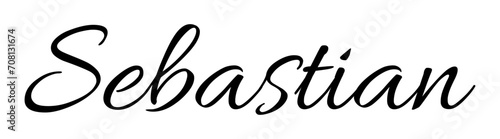 Sebastian - black color - name - ideal for websites, emails, presentations, greetings, banners, cards, books, t-shirt, sweatshirt, prints, cricut, silhouette,		
