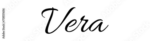 Vera - black color - female name - ideal for websites, emails, presentations, greetings, banners, cards, books, t-shirt, sweatshirt, prints, cricut, silhouette,		

