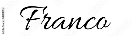 Franco - black color - name - ideal for websites, emails, presentations, greetings, banners, cards, books, t-shirt, sweatshirt, prints, cricut, silhouette, 