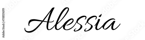 Alessia - black color - female name - ideal for websites, emails, presentations, greetings, banners, cards, books, t-shirt, sweatshirt, prints, cricut, silhouette,		

