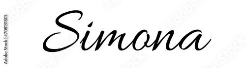 Simona - black color - female name - ideal for websites, emails, presentations, greetings, banners, cards, books, t-shirt, sweatshirt, prints, cricut, silhouette,		

