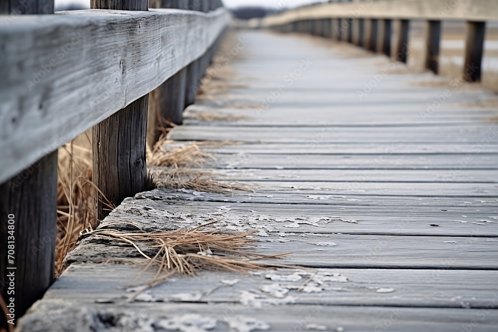 Obraz premium wooden bridge in the snow
