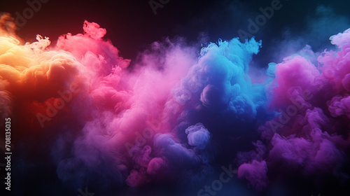 Wallpaper Mural Abstract colorful, wavy, smoky, effective, striking, background and website photos. Pink, purple, yellow, blue, orange, black, white, pastel. Vibrant and smoky visuals. wallpaper Torontodigital.ca