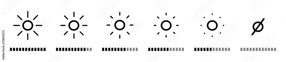 Black vector brightness control icon. contrast icon. screen contrast level. day and night, dark and light modes. vector eps10 Black vector brightness control icon. contrast icon. screen contrast level. day and night, dark and light modes. vector eps10