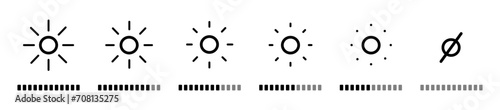 Black vector brightness control icon. contrast icon. screen contrast level. day and night, dark and light modes. vector eps10