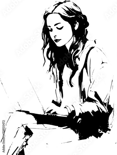 Verschiedene Vektorgrafiken aus den Bereichen: vektor, grafik, illustration, mensch, bar, abstrakt, sketch, Skizze, Silhouette, schwarz, weiß, black, white, 