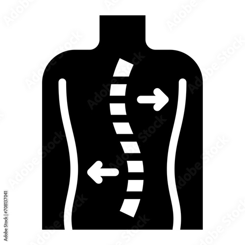 Chiropractic spine back icon