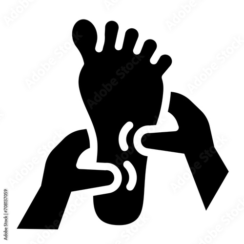 Accupressure foot massage icon