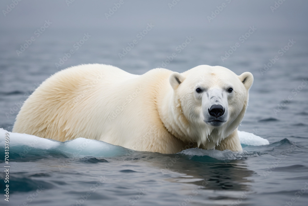 polar bear in the water, Female Polar bear (Ursus arctos) swimming in the Arctic Ocean, perfect composition, beautiful detailed , 8k photography. lonely white bear on iceberg, cold winter polar bear in the water, Female Polar bear (Ursus arctos) swimming in the Arctic Ocean, perfect composition, beautiful detailed , 8k photography. lonely white bear on iceberg, cold winter