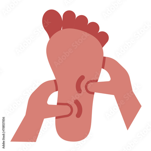 Accupressure foot massage icon