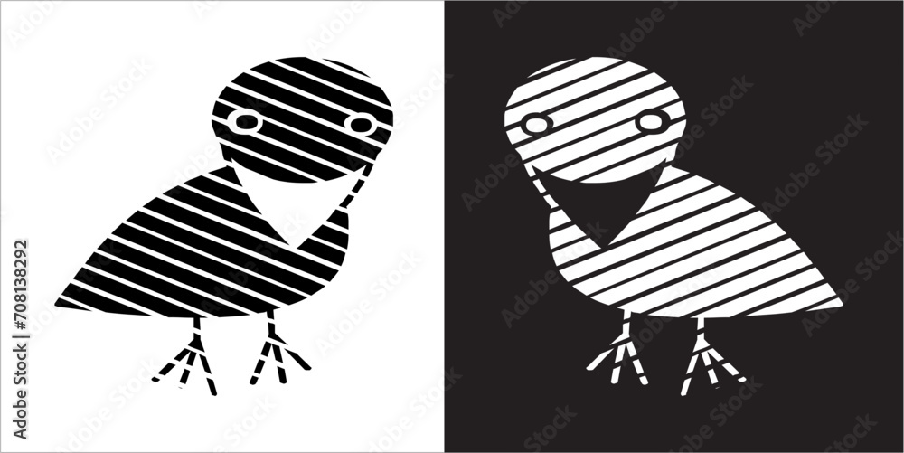 Illustration vector graphics of crow icon