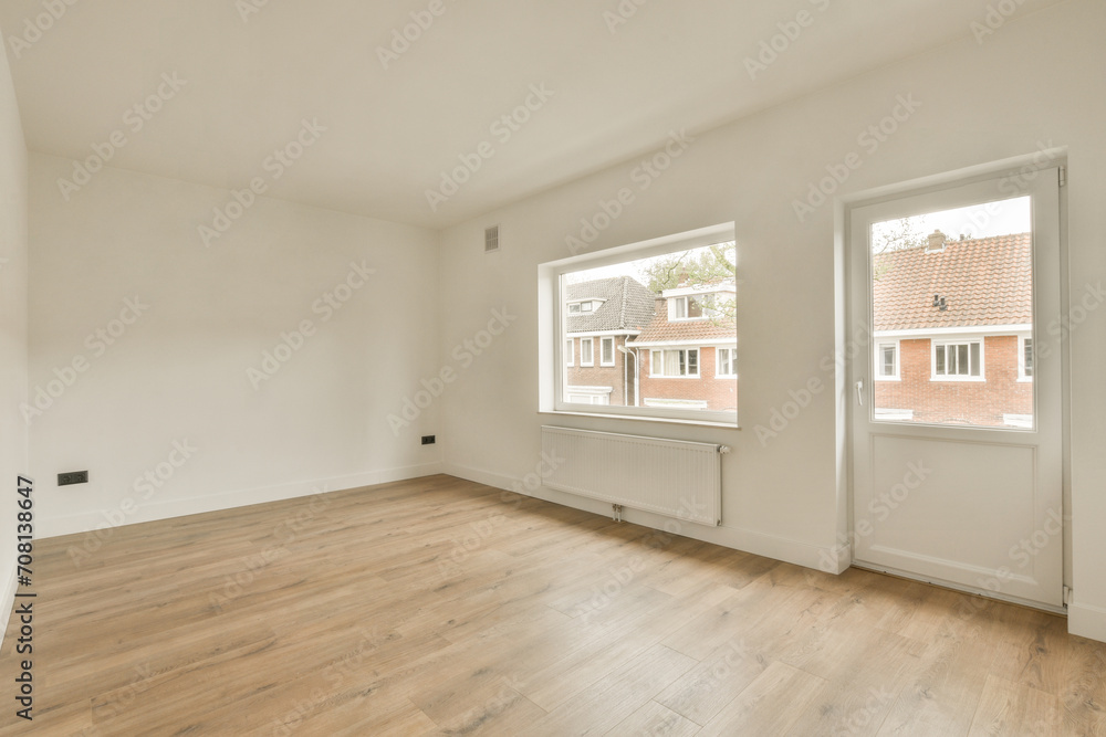 Empty interior space with bright natural light Empty interior space with bright natural light