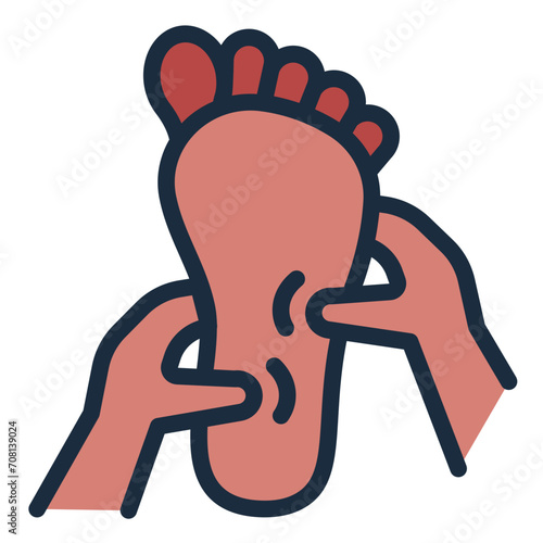 Accupressure foot massage icon