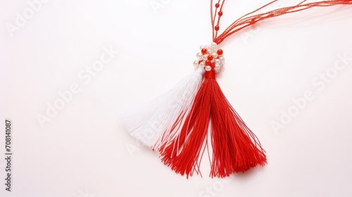 Celebrating spring's cheer: the joyous tradition of happy martisor, a Romanian cultural festivity marked by red and white talismans, symbolizing luck, optimism, and festive merriment on March 1st