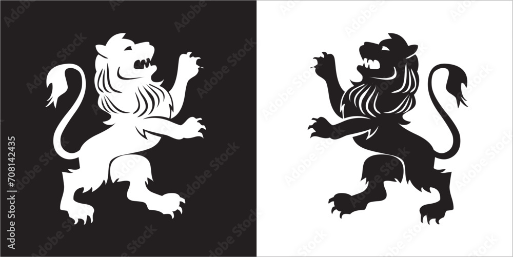 Illustration vector graphics of lion icon Illustration vector graphics of lion icon