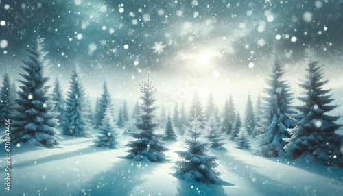 Wallpaper Mural Winter Wonderland, Snowy Landscape Scene Torontodigital.ca