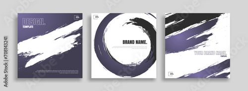 posts on social media vector illustration. Stylish graphics templates posts. dynamic abstractions typography photo. modern art paint and brush stains, fitness subjects gym. design frame post Template