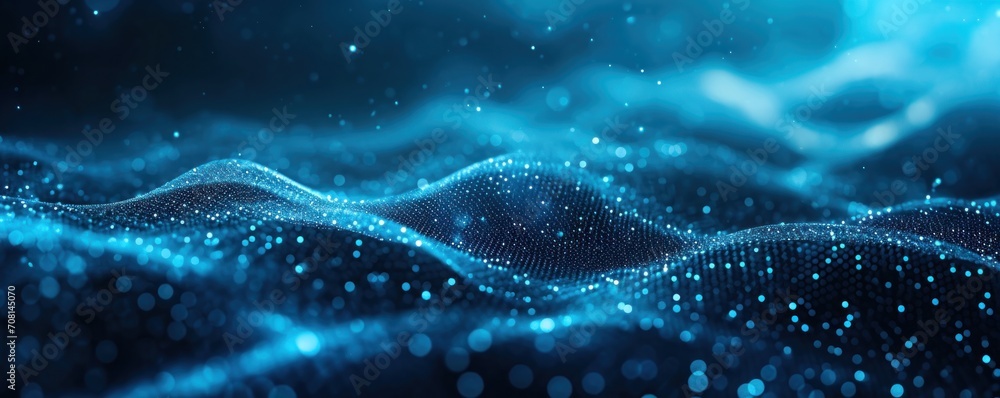 Technology abstract particle wave Background