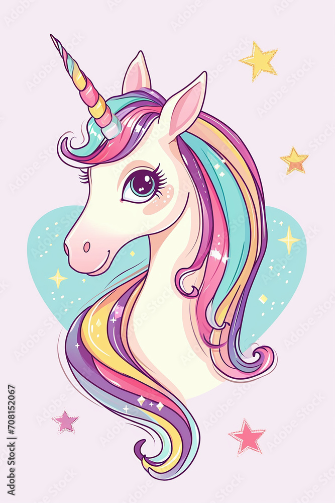 cute pink fairy unicorn.