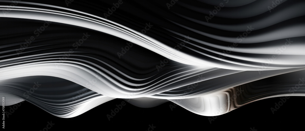 Monochrome abstract background with glowing lines Monochrome abstract background with glowing lines