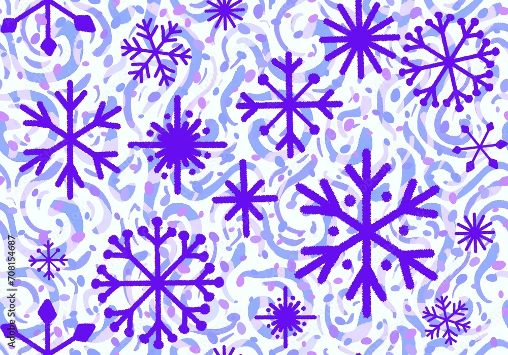 Christmas ice scribble seamless snowflakes pattern for wrapping paper and fabrics and linens and kids clothes print Christmas ice scribble seamless snowflakes pattern for wrapping paper and fabrics and linens and kids clothes print