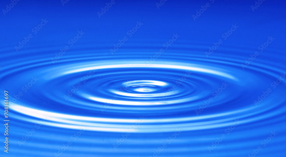 closeup, macro of circular waves on a water surface, caused by a falling water drop closeup, macro of circular waves on a water surface, caused by a falling water drop