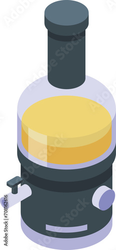 Juicer liquid machine icon isometric vector. Meal tech. Crystal blender