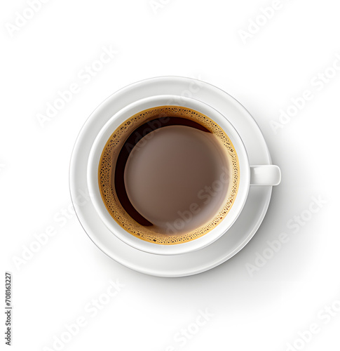 coffee latte on a white background ai generative