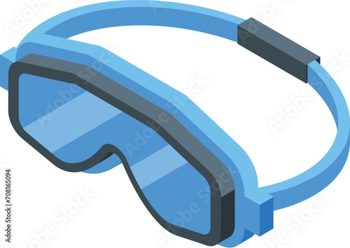 Swim glasses icon isometric vector. Summer dive equipment. Sign protection