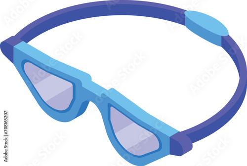 Swim goggles icon isometric vector. Glass dive equipment. Pool gear