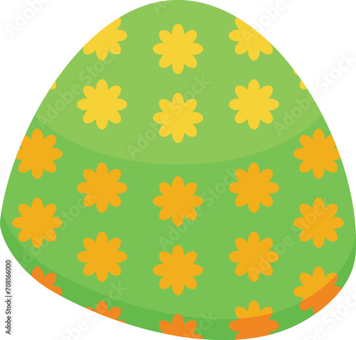 Flower pattern swim cap icon isometric vector. Sport accessory. Dive equipment