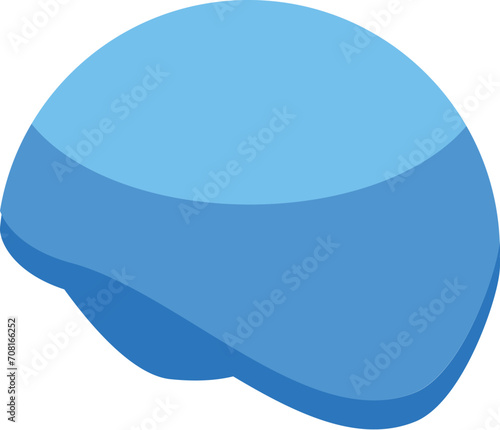 Blue ocean swim cap icon isometric vector. Sport beach. Travel equipment