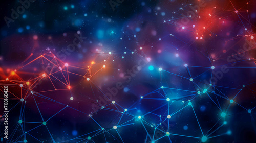 Wallpaper Mural Technology concept with data points and  gradient abstract background Torontodigital.ca