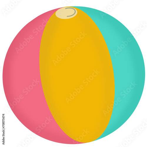 Beach volleyball has three colors: green, pink,
and yellow.