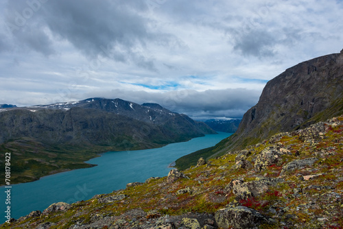 Beautiful landscape of Jotunheimen National Park from the Besseggen Ridge, Norway