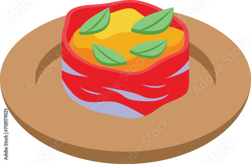 Jamon restaurant food icon isometric vector. Spain dish. Iberico gourmet