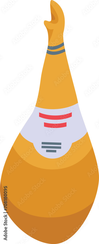 New gourmet jamon icon isometric vector. Cleaver cuisine. Leg spanish New gourmet jamon icon isometric vector. Cleaver cuisine. Leg spanish