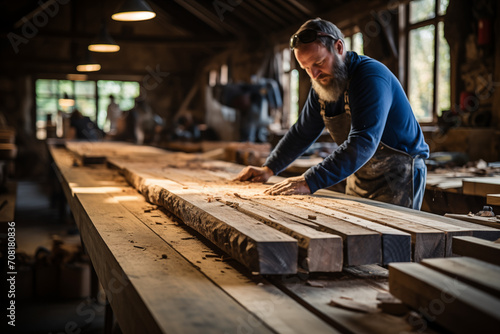 Master in a carpentry workshop