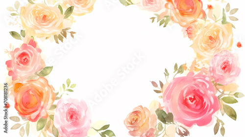 Pink rose flower composition background, decorative flower background pattern, floral border background