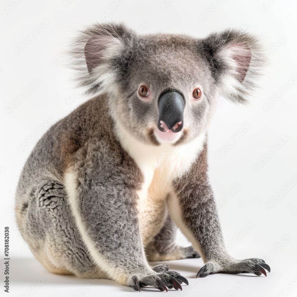 Naklejka premium Koala on white background, AI generated Image