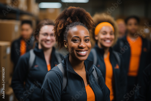 Portrait of a smiling warehouse worker