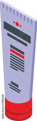 Cream tube agent icon isometric vector. Person face care. Problem foam
