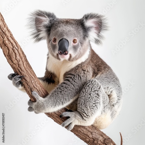 Koala on white background, AI generated Image