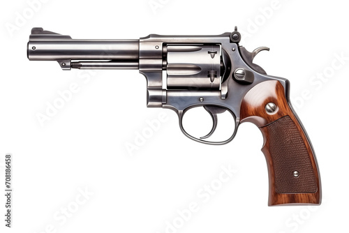 Revolver Gun Isolated on Transparent Background
