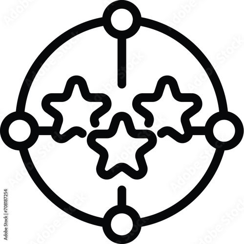 Star social group icon outline vector. Economy ecology. Future city