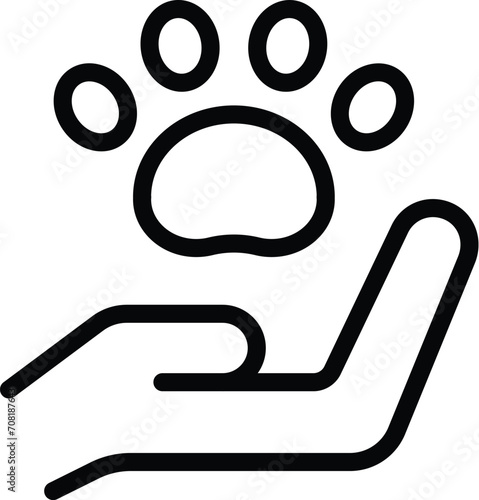 Care home pets icon outline vector. Society future. City corporate business