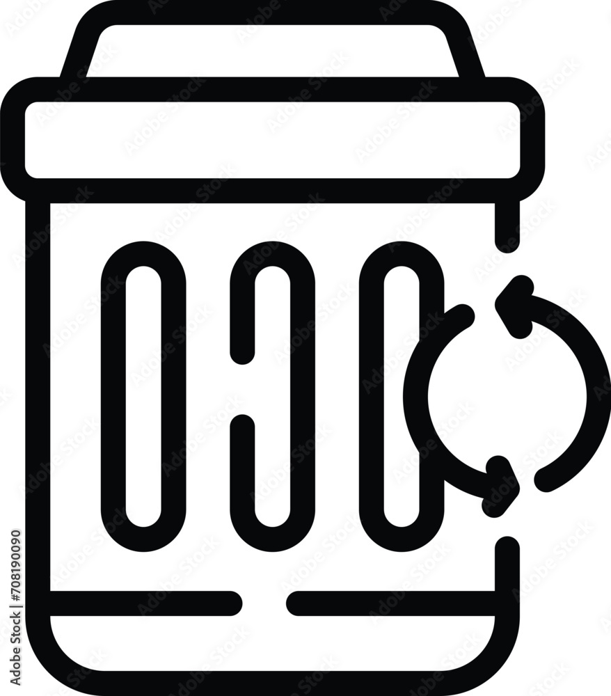 Recycle bin icon outline vector. Energy societal. Smart future money Recycle bin icon outline vector. Energy societal. Smart future money