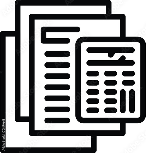 Ecology papers document icon outline vector. Social governance. Smart future