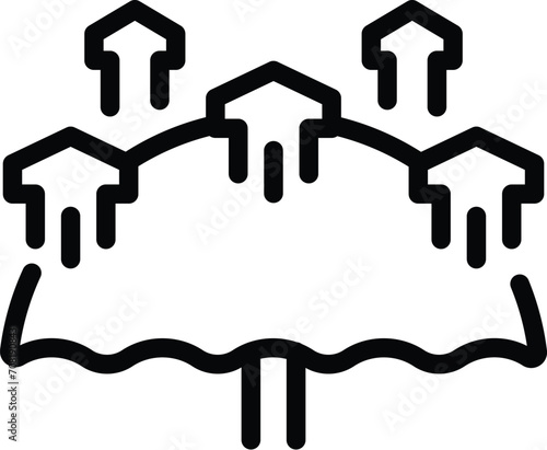 Economy protection umbrella icon outline vector. Structure criteria. Social energy