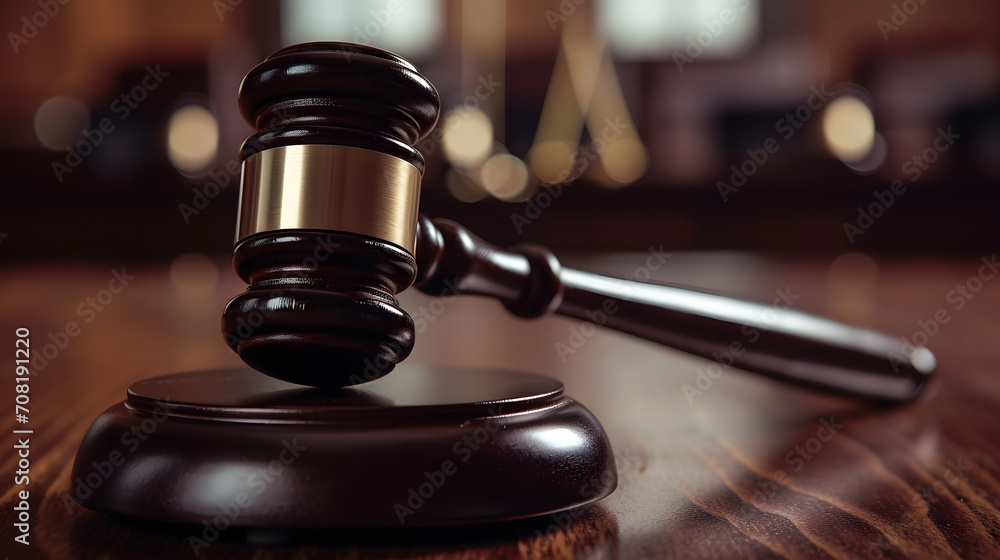 judge's wooden gavel on a wooden background judge's wooden gavel on a wooden background